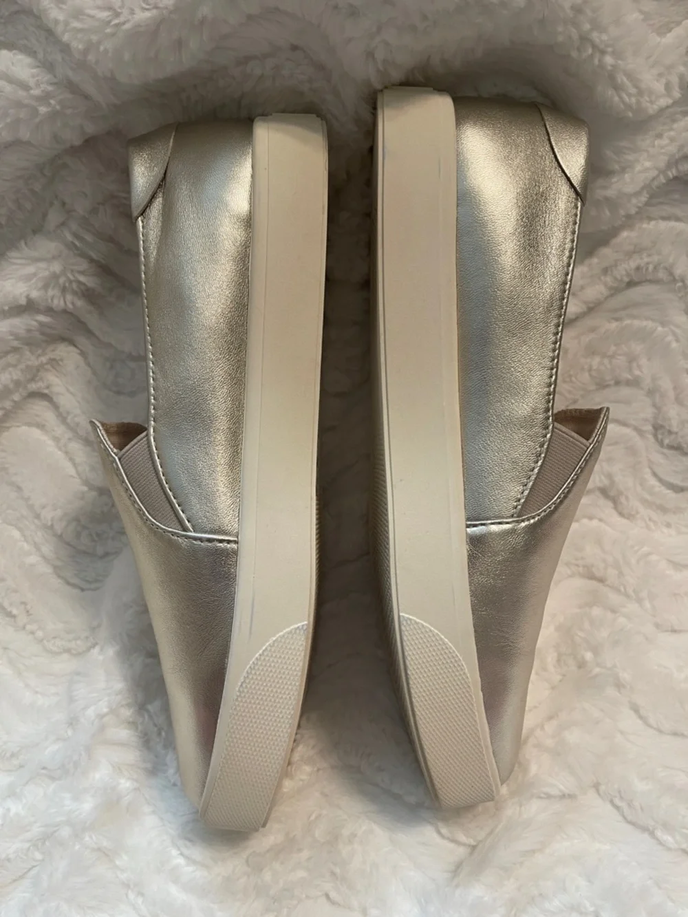 Cole Haan Gold Leather Slip-On Sneakers - Picture 2 of 16